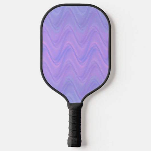 Purple Pink Wavy Lines Pattern Pickleball Paddle (Achterkant)