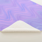 Purple Pink Wavy Lines Pattern Sherpa Deken (3/4)