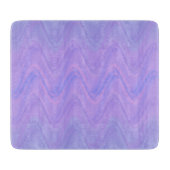 Purple Pink Wavy Lines Pattern Snijplank (Voorkant)