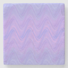 Purple Pink Wavy Lines Pattern Stenen Onderzetter