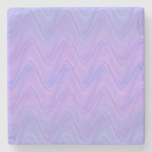 Purple Pink Wavy Lines Pattern Stenen Onderzetter (Voorkant)