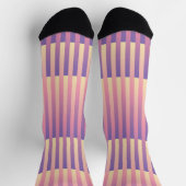 Purple Pink Yellow Striped Pattern Sokken (Top)
