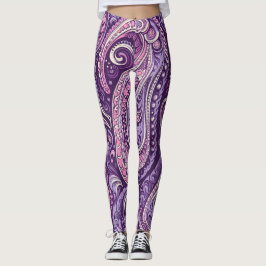 Purple Pisley Leggings