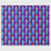 Purple Pixie – Funk Legend Pattern Wrapping Paper Cadeaupapier (Vlak)
