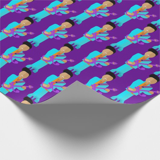 Purple Pixie – Funk Legend Pattern Wrapping Paper Cadeaupapier (Hoek)