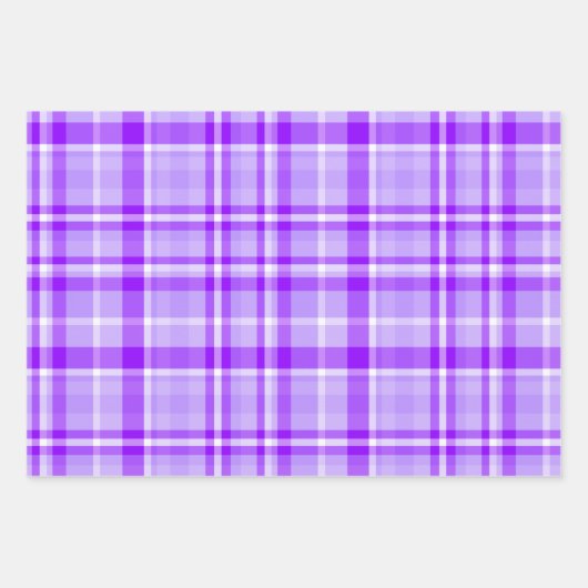 Purple Plaid, Black & White Inpakpapier Vel (Voorkant)