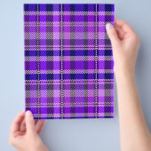 Purple Plaid Bulk Scrapbook Paper Pages Flyer (Hand)