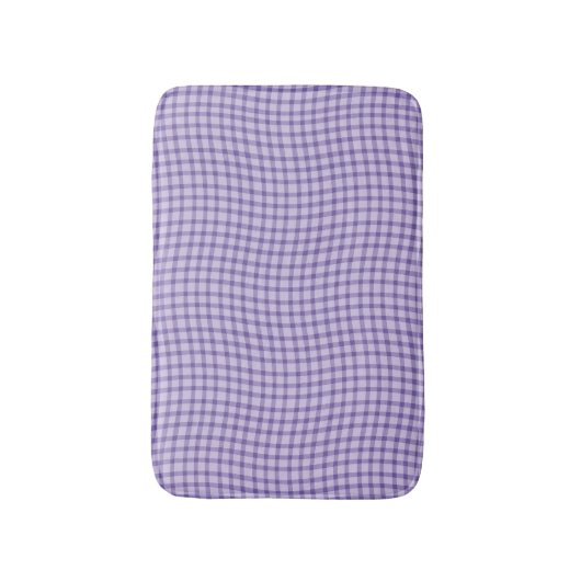 Purple Plaid Checker Seamless Pattern Badmat (Voorkant Verticaal)