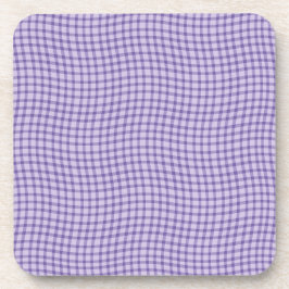 Purple Plaid Checker Seamless Pattern Bier Onderzetter