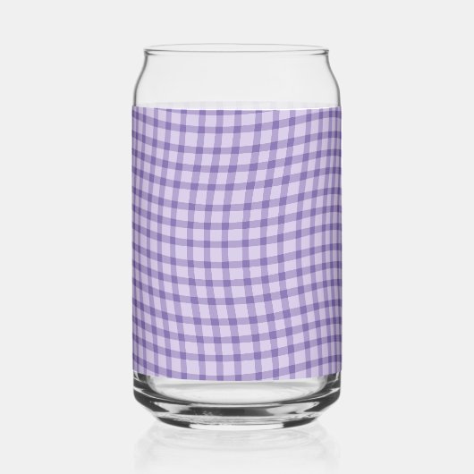 Purple Plaid Checker Seamless Pattern Blikvorm Glas (Achterkant)