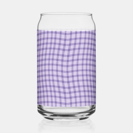 Purple Plaid Checker Seamless Pattern Blikvorm Glas (Rechts)