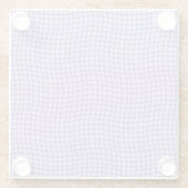 Purple Plaid Checker Seamless Pattern Glazen Onderzetter (Achterkant)