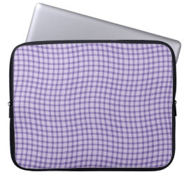 Purple Plaid Checker Seamless Pattern Laptop Sleeve