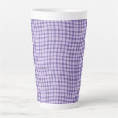 Purple Plaid Checker Seamless Pattern Latte Mok (Voorkant)