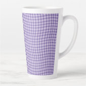 Purple Plaid Checker Seamless Pattern Latte Mok (Rechts)