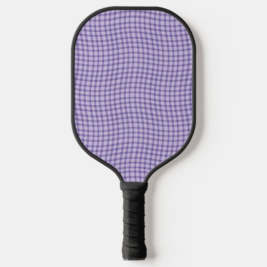 Purple Plaid Checker Seamless Pattern Pickleball Paddle (Voorkant)