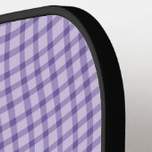 Purple Plaid Checker Seamless Pattern Pickleball Paddle (Links Detail)
