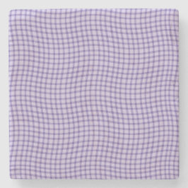 Purple Plaid Checker Seamless Pattern Stenen Onderzetter