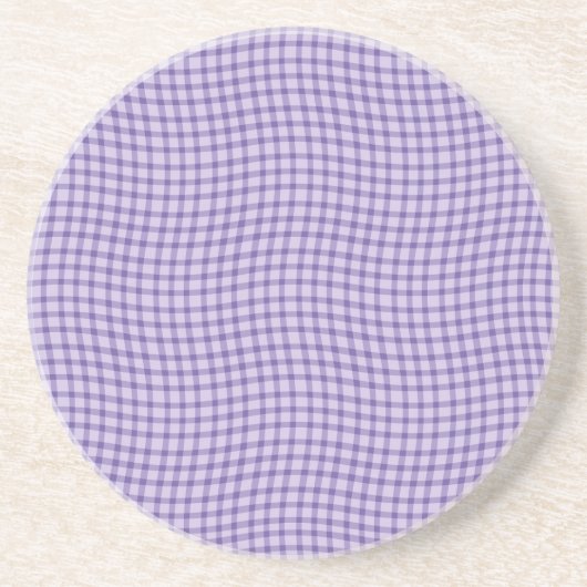 Purple Plaid Checker Seamless Pattern Zandsteen Onderzetter (Voorkant)