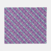 Purple Plaid Fleece Deken (Voorkant (Horizontaal))