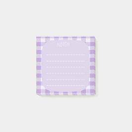 Purple Plaid Note Design