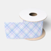 Purple plaid pattern satijnen lint (Spoel)