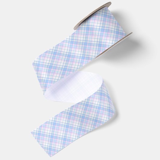 Purple plaid pattern satijnen lint (Achterkant)