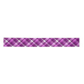 Purple plaid pattern satijnen lint (Voorkant)