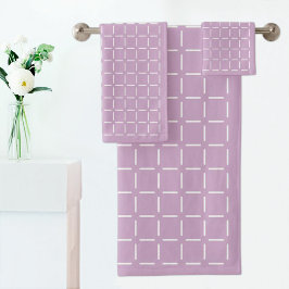 Purple plaid pattern Towel Bad Handdoek