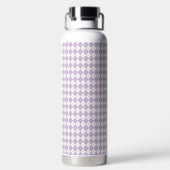 Purple Plaid Pattern Water Bottle Waterfles (Achterkant)