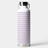 Purple Plaid Pattern Water Bottle Waterfles (Voorkant)