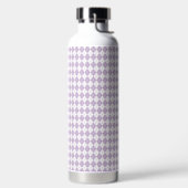 Purple Plaid Pattern Water Bottle Waterfles (Links)