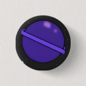 Purple Planet Badge Ronde Button 3,2 Cm (Voorkant)