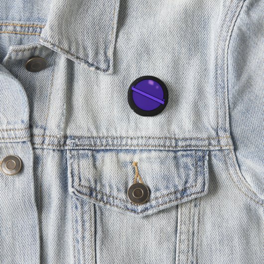 Purple Planet Badge Ronde Button 3,2 Cm (In situ)