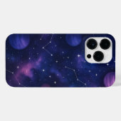 Purple Planet & Stars Phone Case – Cosmic Space iPhone Hoesje (Achterkant horizontaal)