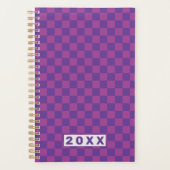 Purple Plum Checkerboard Planner (Voorkant)