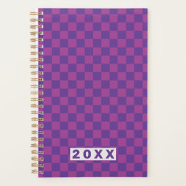 Purple Plum Checkerboard Planner