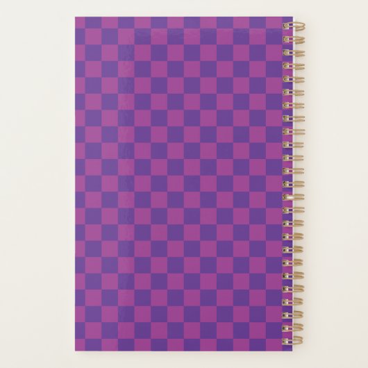 Purple Plum Checkerboard Planner (Achterkant)