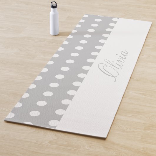 Purple Poka Dots Yogamat (In situ)