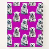 Purple Polar Bear Pattern Design  Notitieboek (Achterkant)