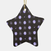 Purple Polka Dot Ceramic Star Ornament (Links)