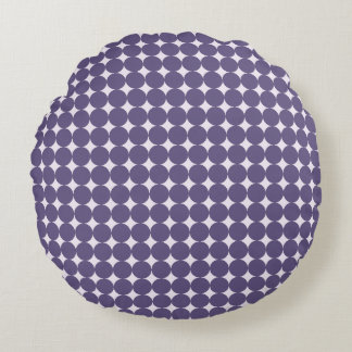 Purple Polka Dot Nursery Throw Pillow - Round Rond Kussen