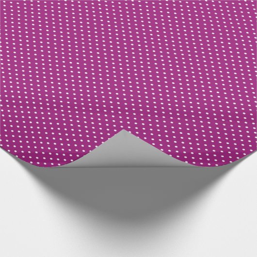 Purple Polka Dot Pattern Cadeaupapier (Hoek)