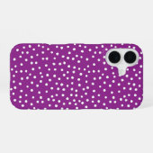 Purple Polka Dot Pattern Phone Case iPhone 16 Hoesje (Achterkant horizontaal)