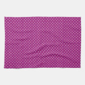 Purple Polka Dot Pattern Theedoek (Horizontaal)