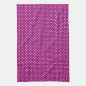 Purple Polka Dot Pattern Theedoek (Verticaal)