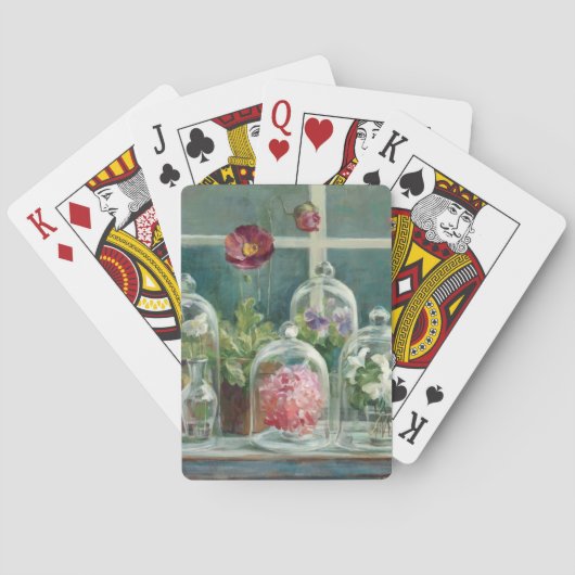 Purple Poppies Window Sill Speelkaarten (Achterkant)