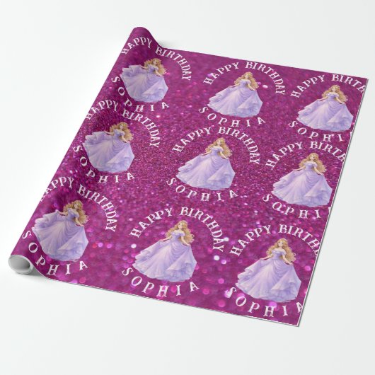 Purple Princess  Cadeaupapier (Uitgerold)