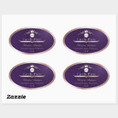 Purple Product Label Rose Gold Frame Logo Monogram (Vel)