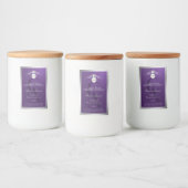 Purple Product Label Silver Frame Logo Monogram Voedselcontainer Etiket (Flessen)